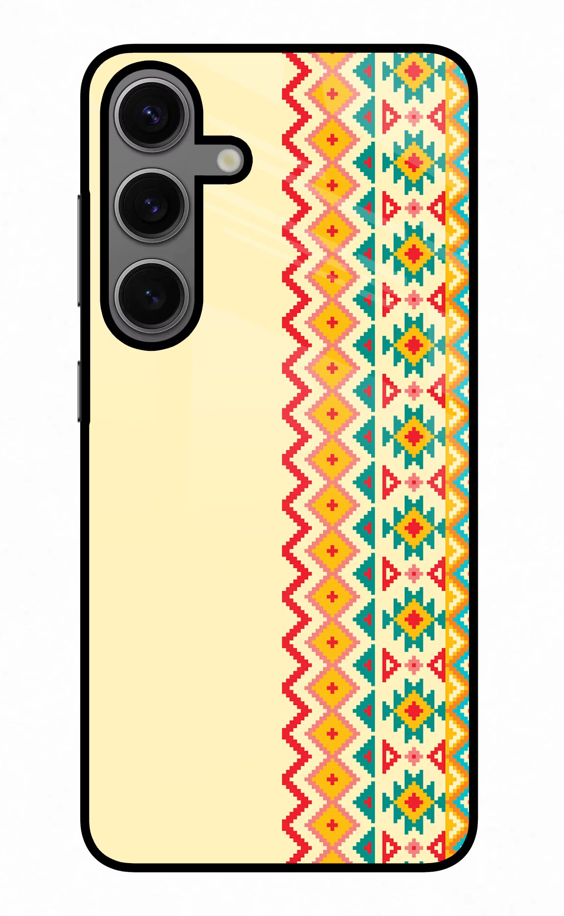Ethnic Seamless Samsung S24 Plus Glass Case Back Cover by Casekaro