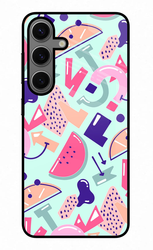 Doodle Pattern Samsung S24 Plus Glass Case