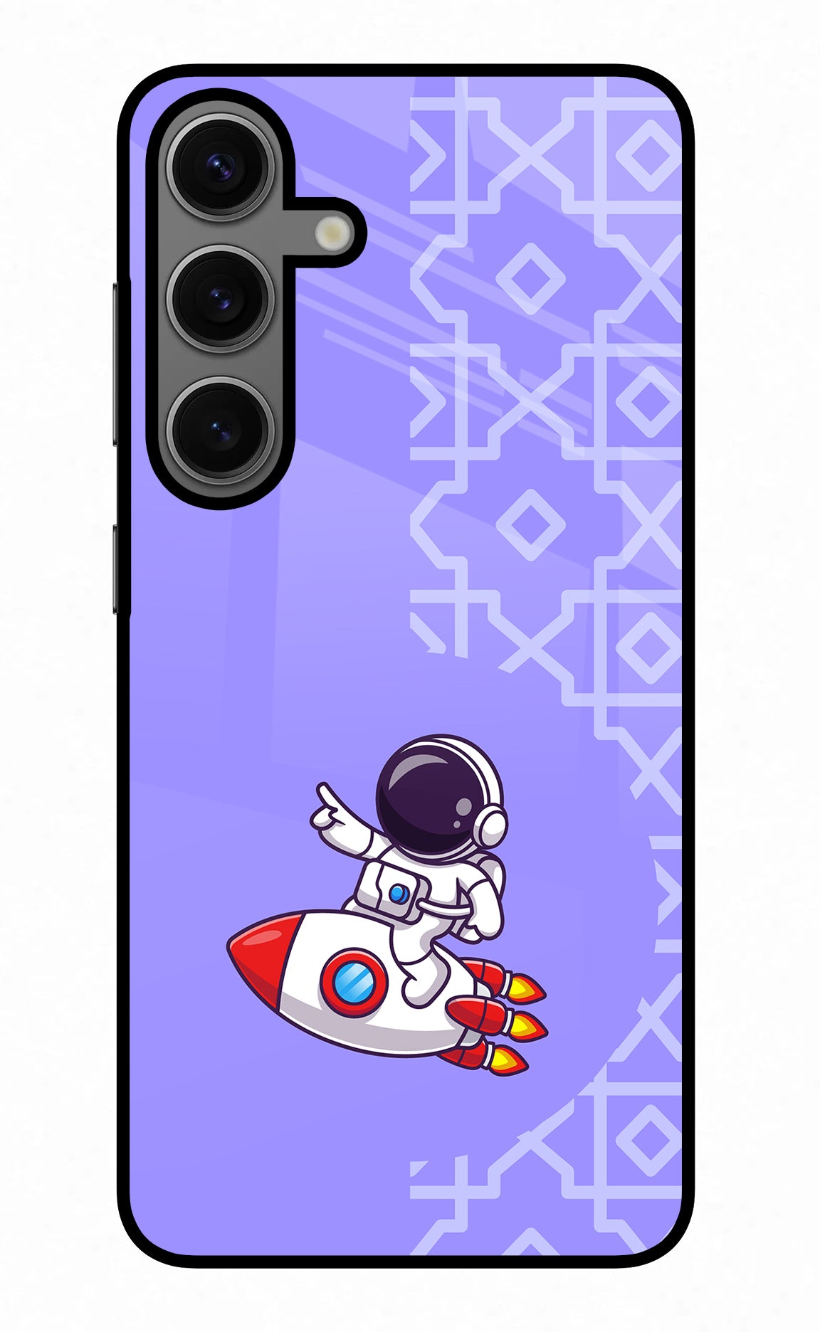 Cute Astronaut Samsung S24 Plus Glass Case