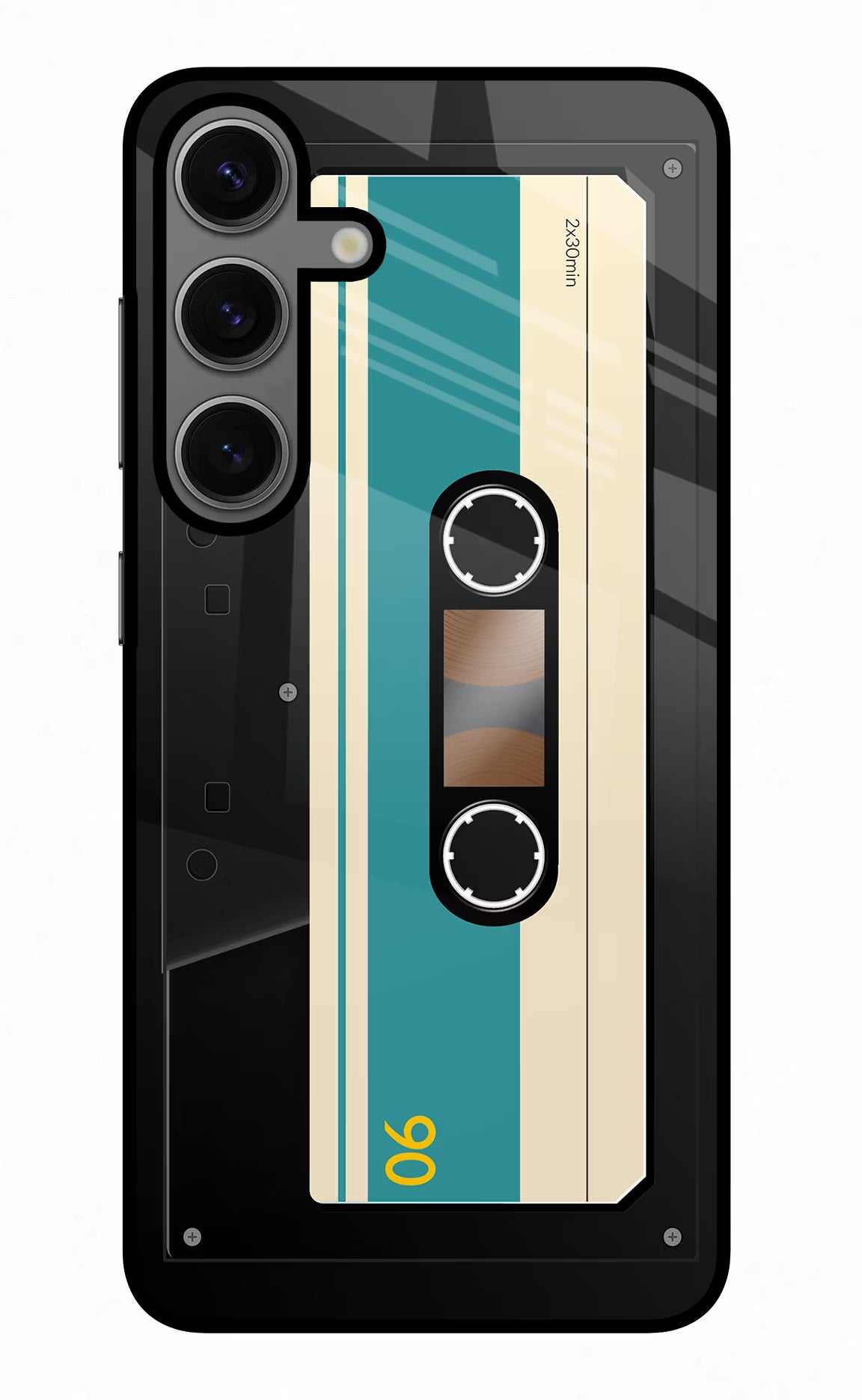 Cassette Samsung S24 Plus Glass Case Back Cover by Casekaro