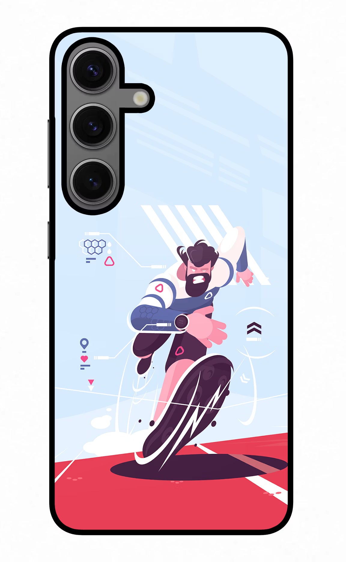 Run Pro Samsung S24 Plus Glass Case Back Cover by Casekaro