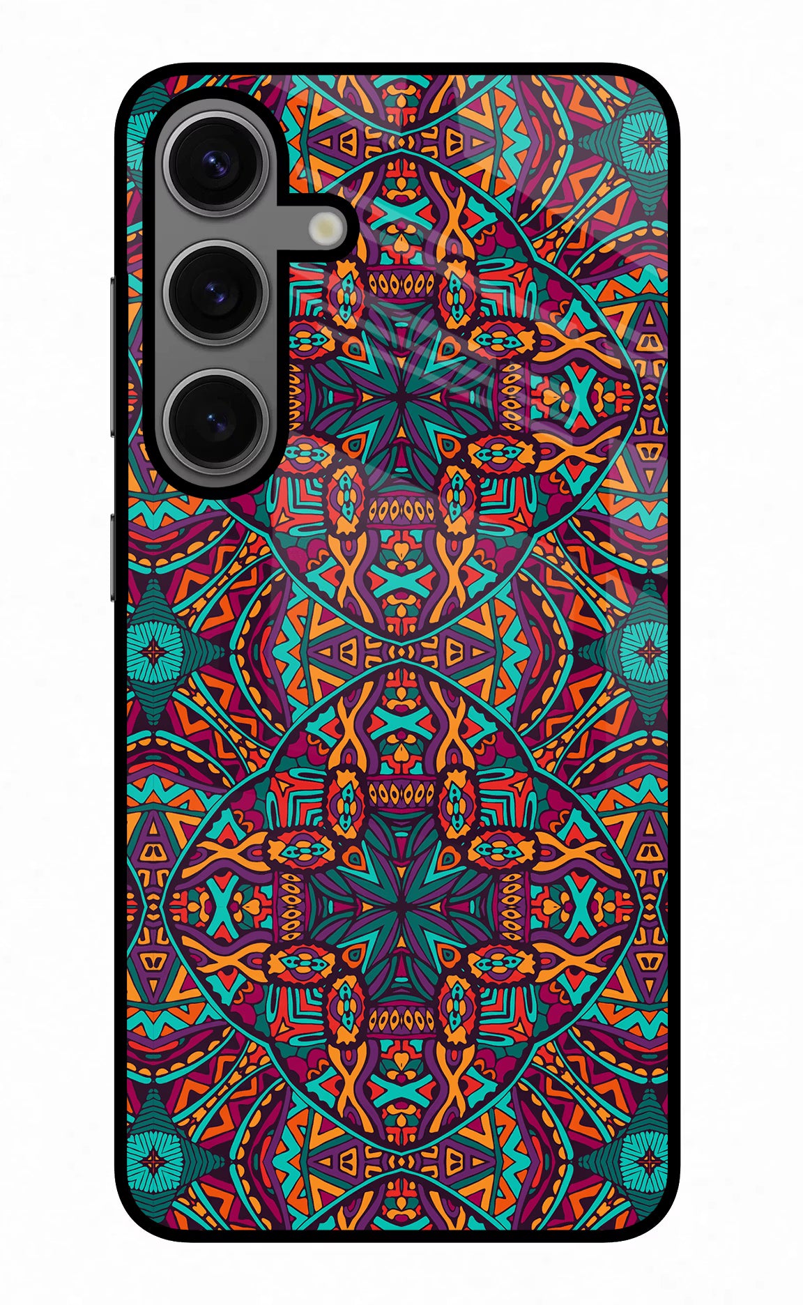 Colour Mandala Samsung S24 Plus Glass Case Back Cover by Casekaro