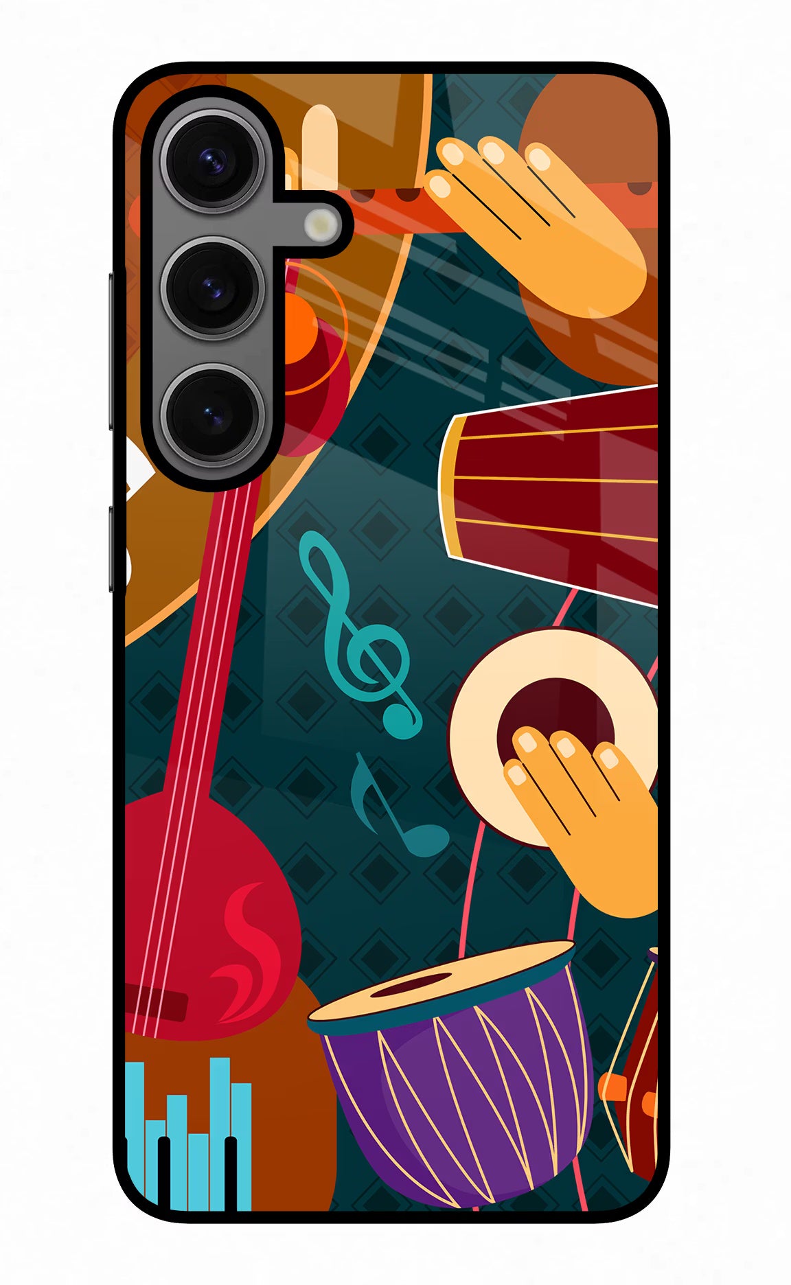 Music Instrument Samsung S24 Plus Glass Case Back Cover by Casekaro