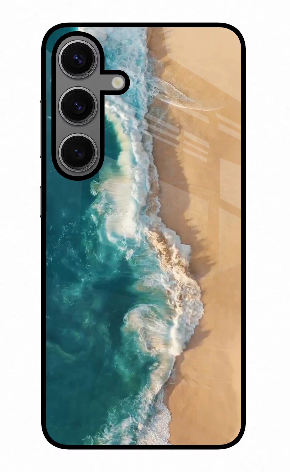 Ocean Beach Samsung S24 Plus Glass Case Back Cover by Casekaro
