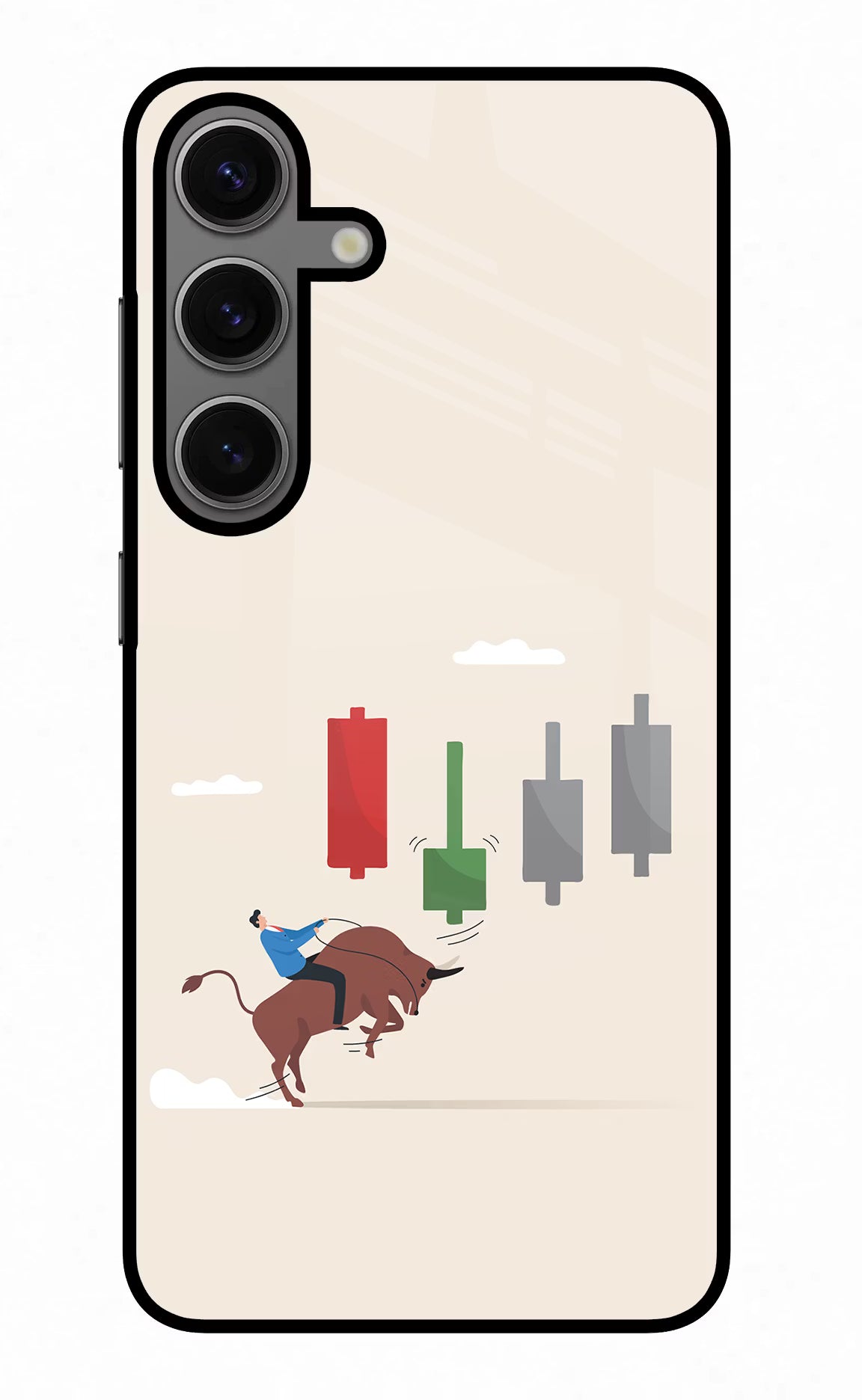 Bull Trading Momentum Samsung S24 Plus Glass Case Back Cover by Casekaro