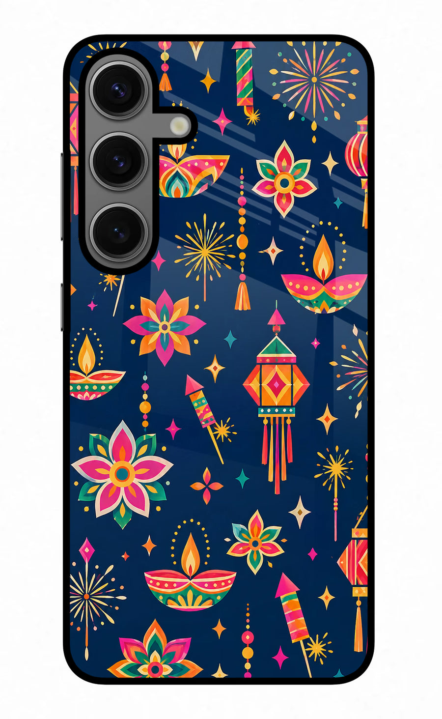Festive Pop Samsung S24 Plus Back Cover, Glass case