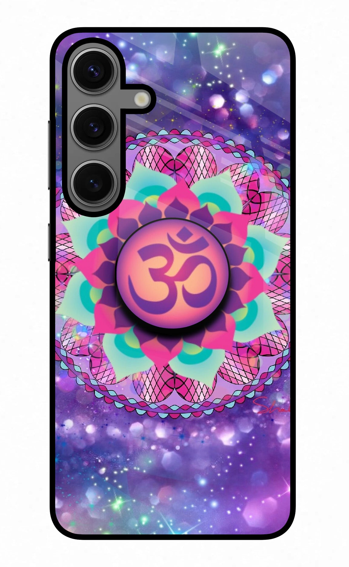 Om Purple Samsung S24 Plus Glass Case