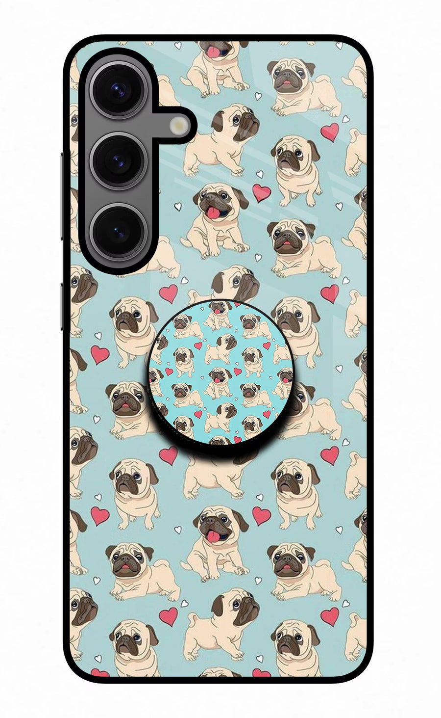 Pug Dog Samsung S24 Plus Pop Case, Glass case