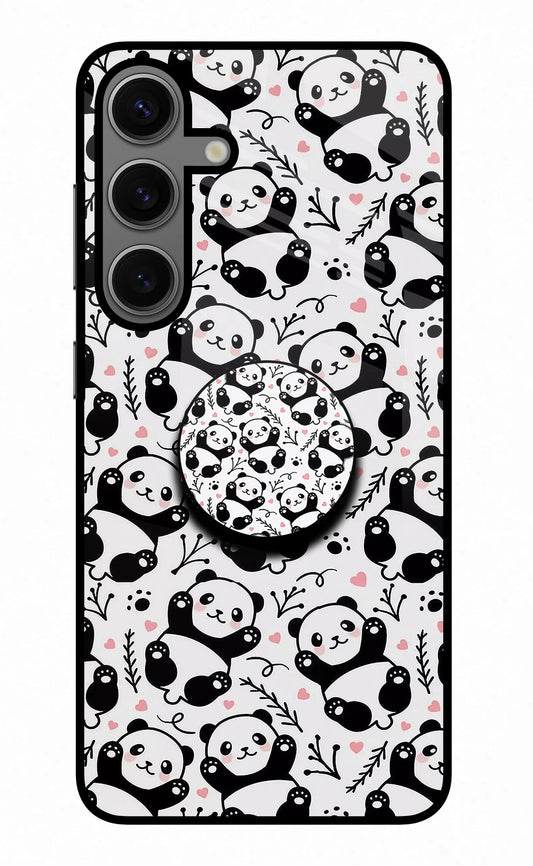 Cute Panda Samsung S24 Plus Glass Case