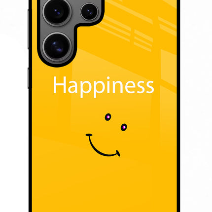 Happiness With Smiley Samsung S24 Ultra Glass Case Back Cover by Casekaro