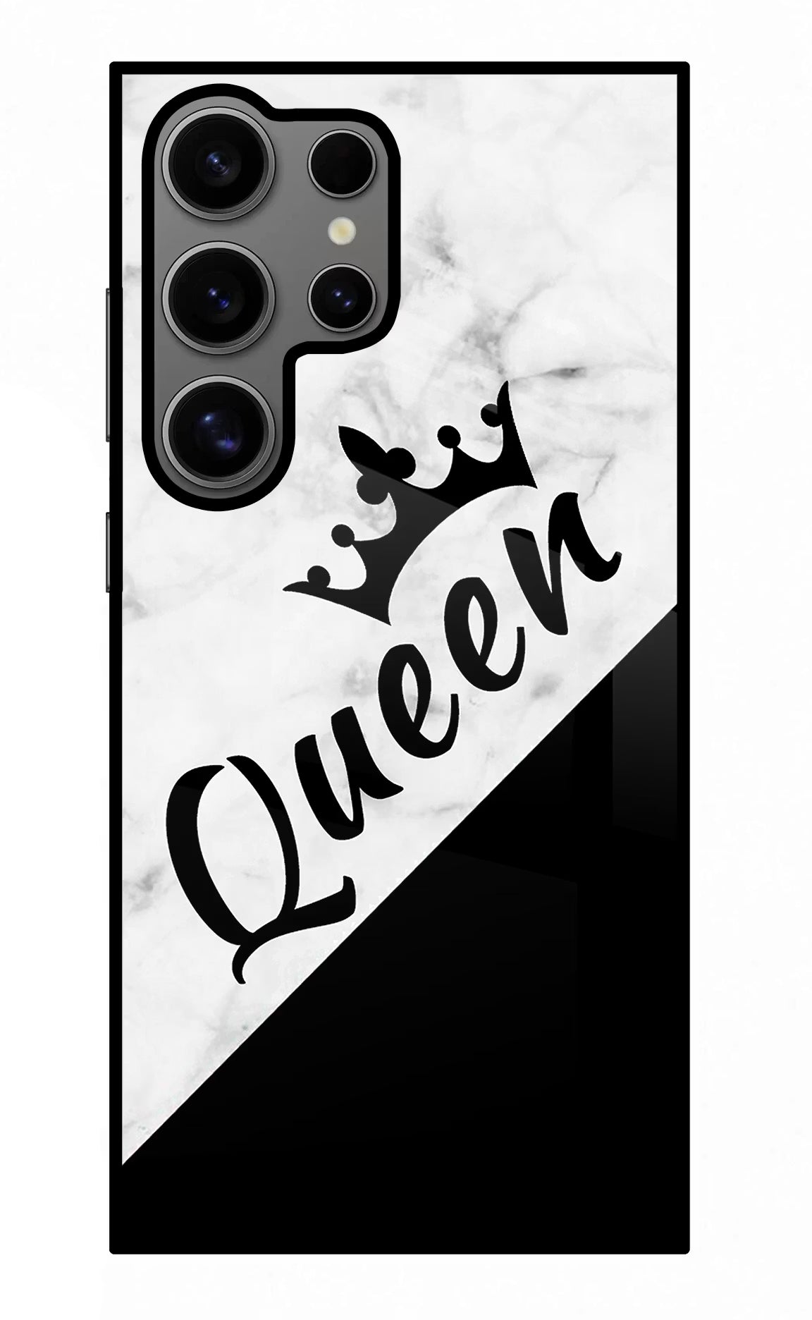 Queen Samsung S24 Ultra Glass Case Back Cover by Casekaro