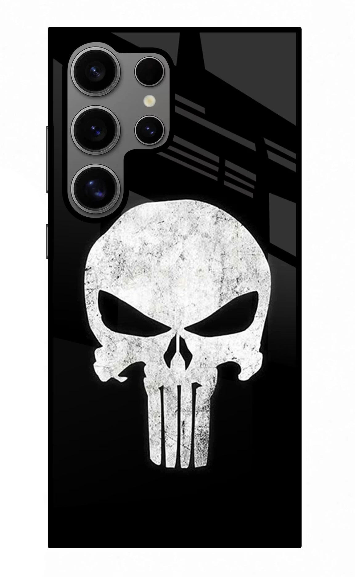 Punisher Skull Samsung S24 Ultra Glass Case Back Cover by Casekaro