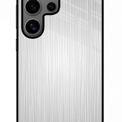 Wooden Grey Texture Samsung S24 Ultra Glass Case Back Cover by Casekaro