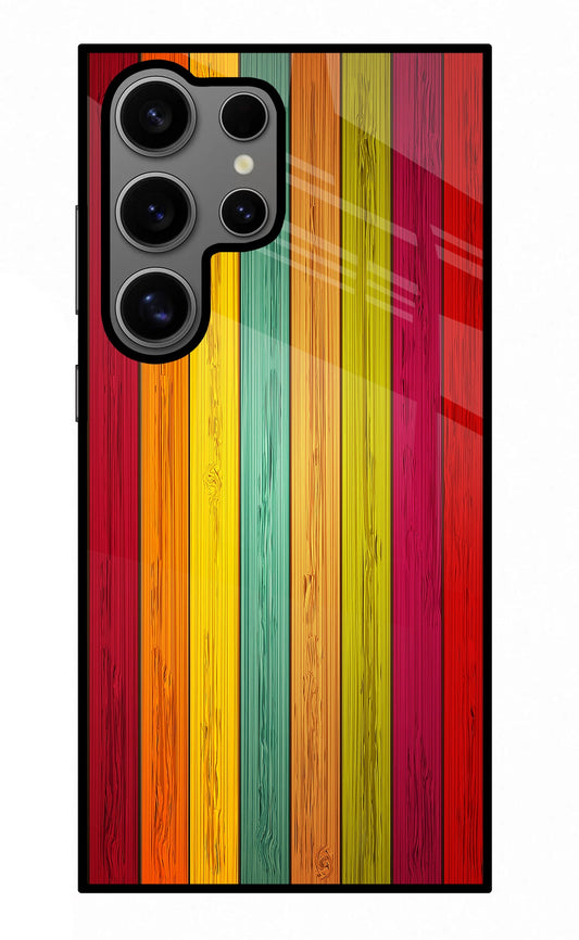 Multicolor Wooden Samsung S24 Ultra Glass Case