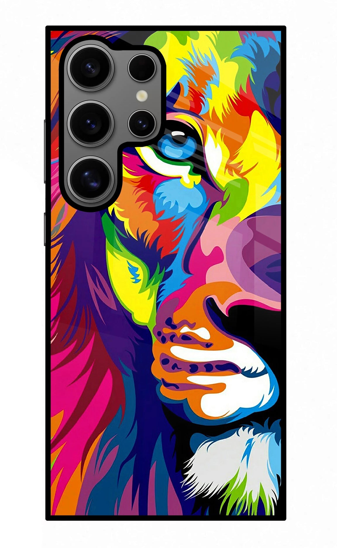 Lion Half Face Samsung S24 Ultra Back Cover