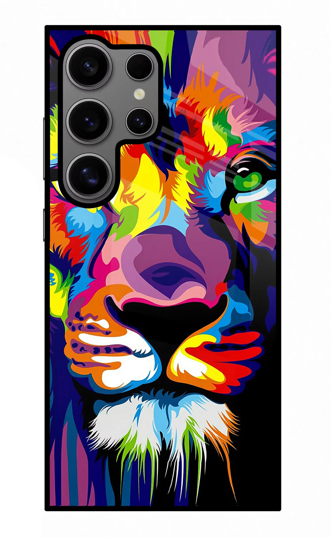 Lion Samsung S24 Ultra Glass Case Back Cover by Casekaro