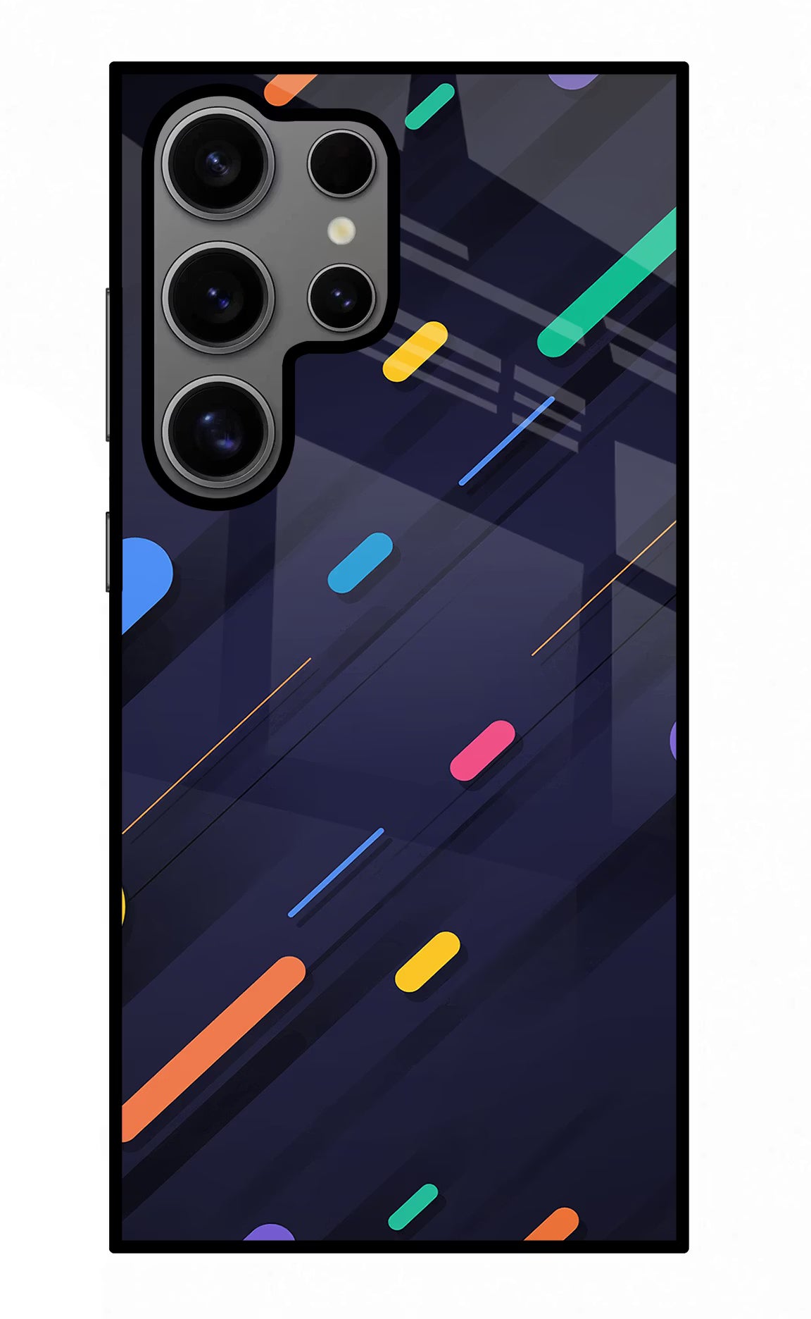 Abstract Design Samsung S24 Ultra Glass Case Back Cover by Casekaro