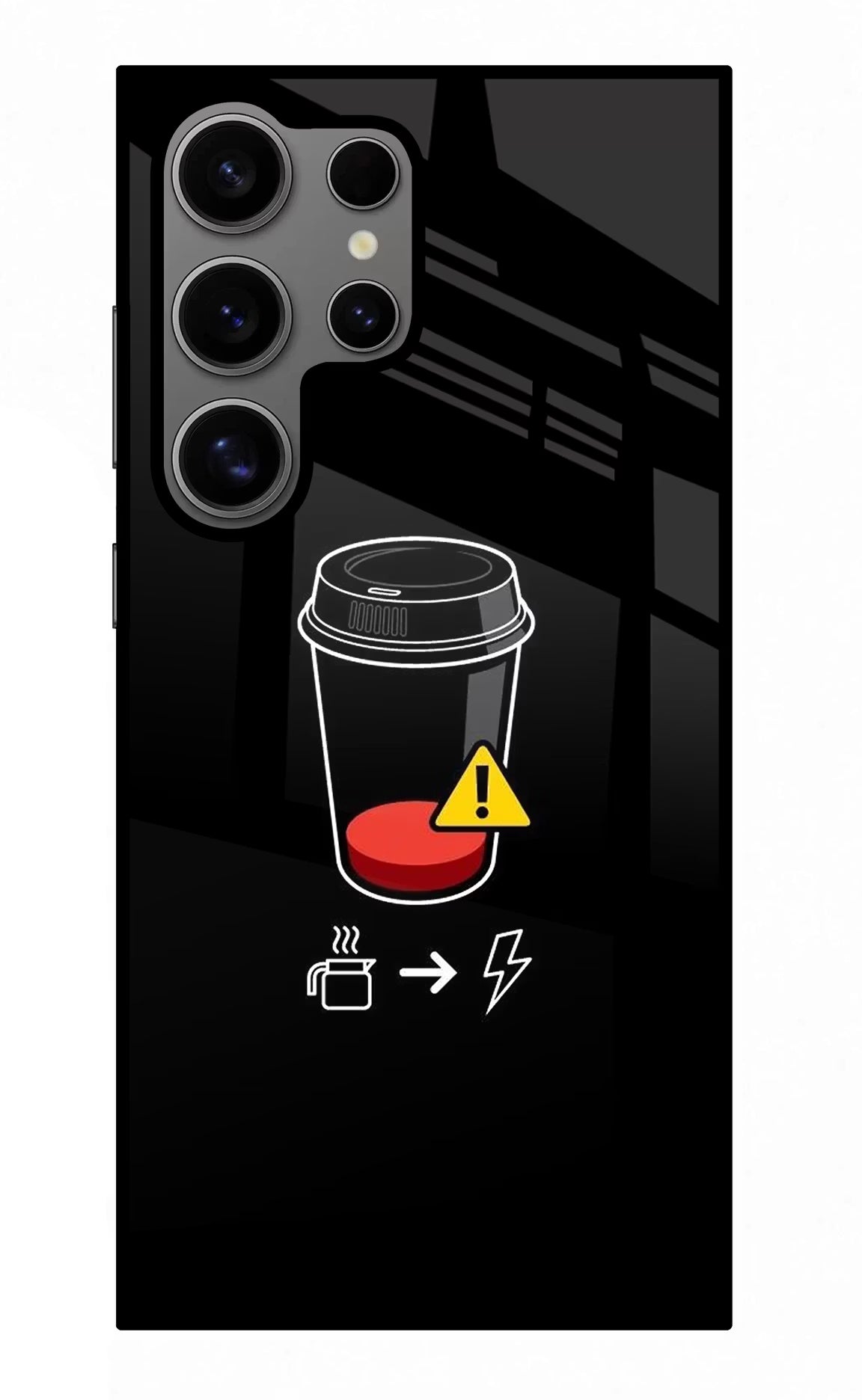 Coffee Samsung S24 Ultra Glass Case Back Cover by Casekaro