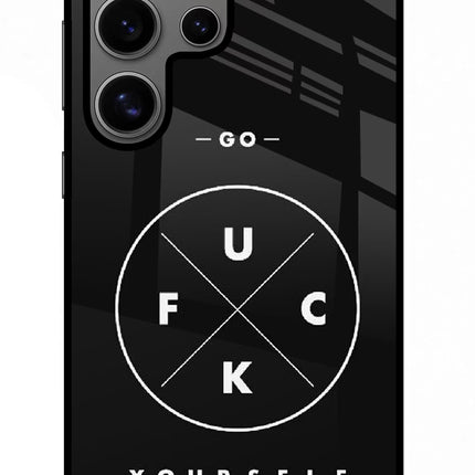 Go Fuck Yourself Samsung S24 Ultra Glass Case Back Cover by Casekaro