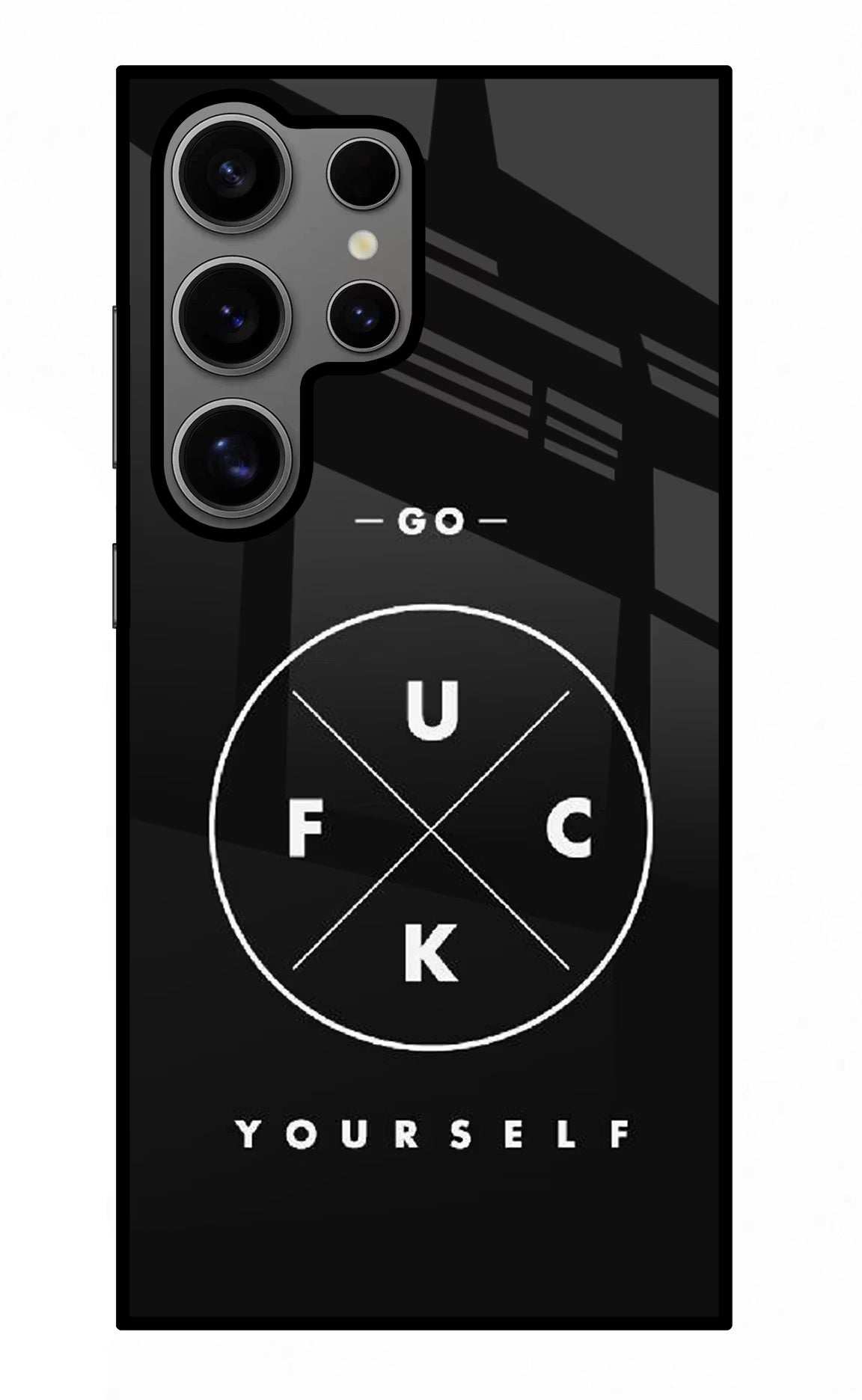 Go Fuck Yourself Samsung S24 Ultra Glass Case Back Cover by Casekaro