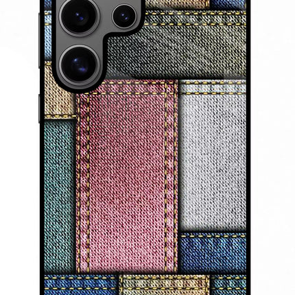 Multicolor Jeans Samsung S24 Ultra Glass Case Back Cover by Casekaro