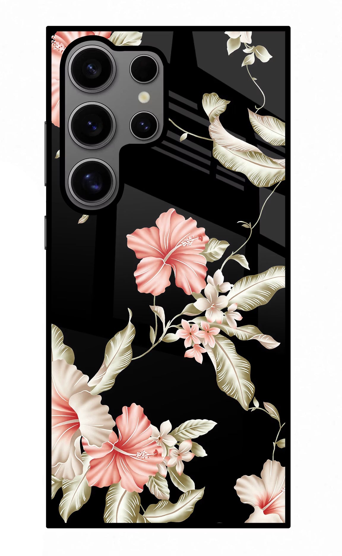 Flowers Samsung S24 Ultra Glass Case Back Cover by Casekaro