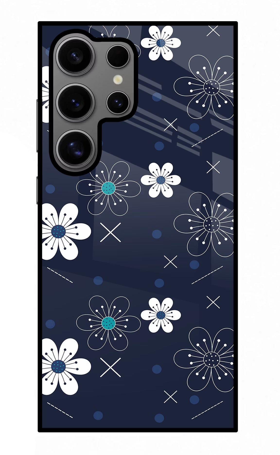 Flowers Samsung S24 Ultra Glass Case Back Cover by Casekaro