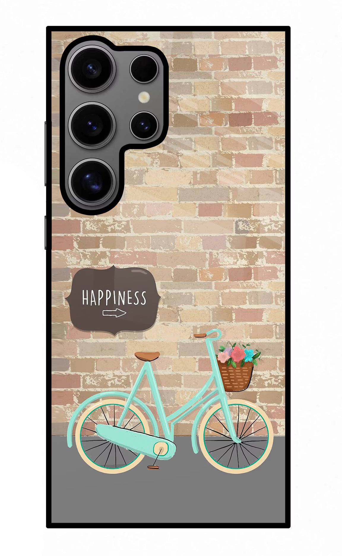 Happiness Artwork Samsung S24 Ultra Glass Case Back Cover by Casekaro