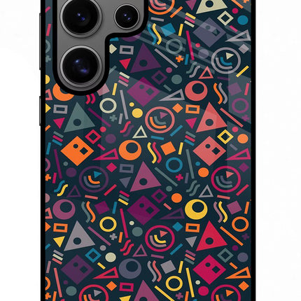 Geometric Abstract Samsung S24 Ultra Glass Case Back Cover by Casekaro