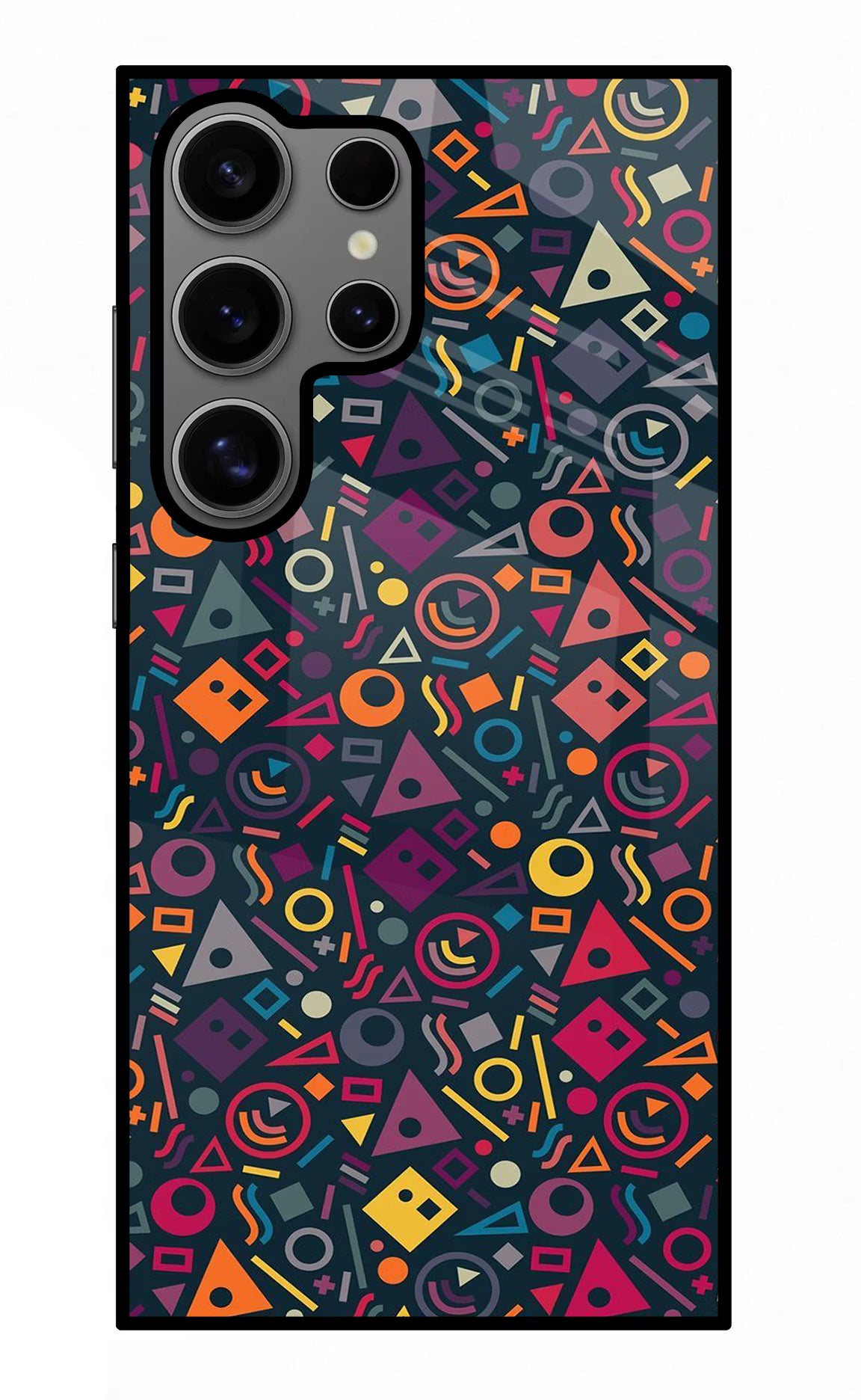 Geometric Abstract Samsung S24 Ultra Glass Case Back Cover by Casekaro