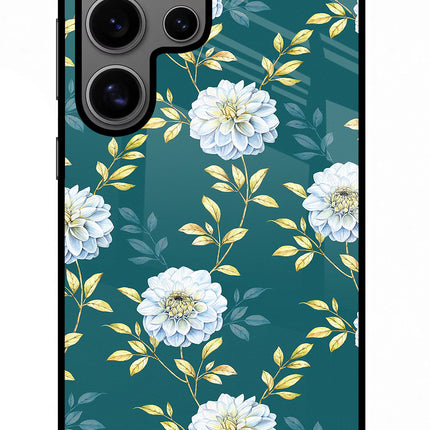 Flowers Samsung S24 Ultra Glass Case Back Cover by Casekaro