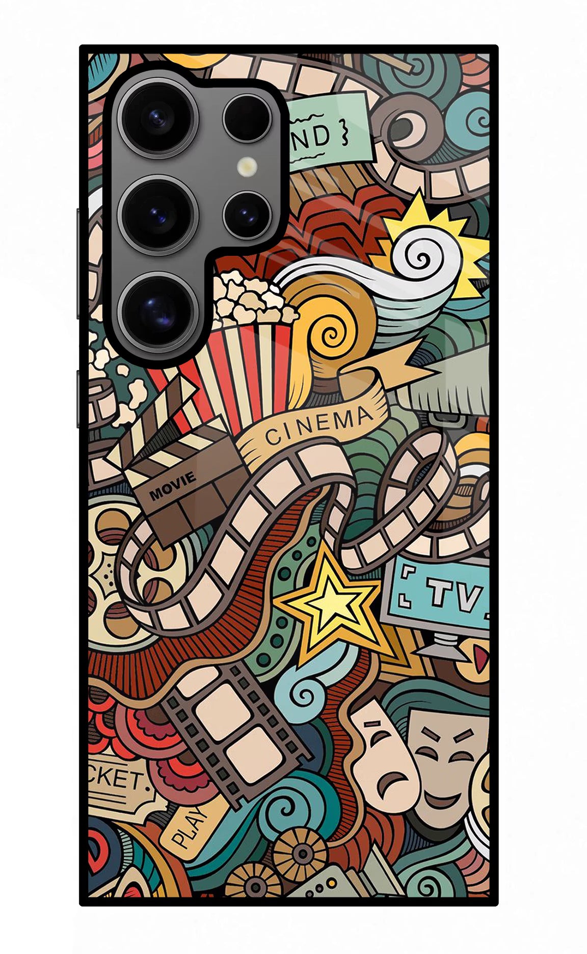 Cinema Abstract Samsung S24 Ultra Glass Case Back Cover by Casekaro