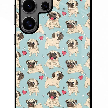 Pug Dog Samsung S24 Ultra Glass Case Back Cover by Casekaro