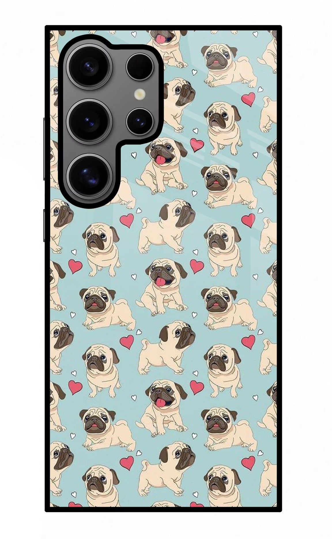 Pug Dog Samsung S24 Ultra Glass Case Back Cover by Casekaro