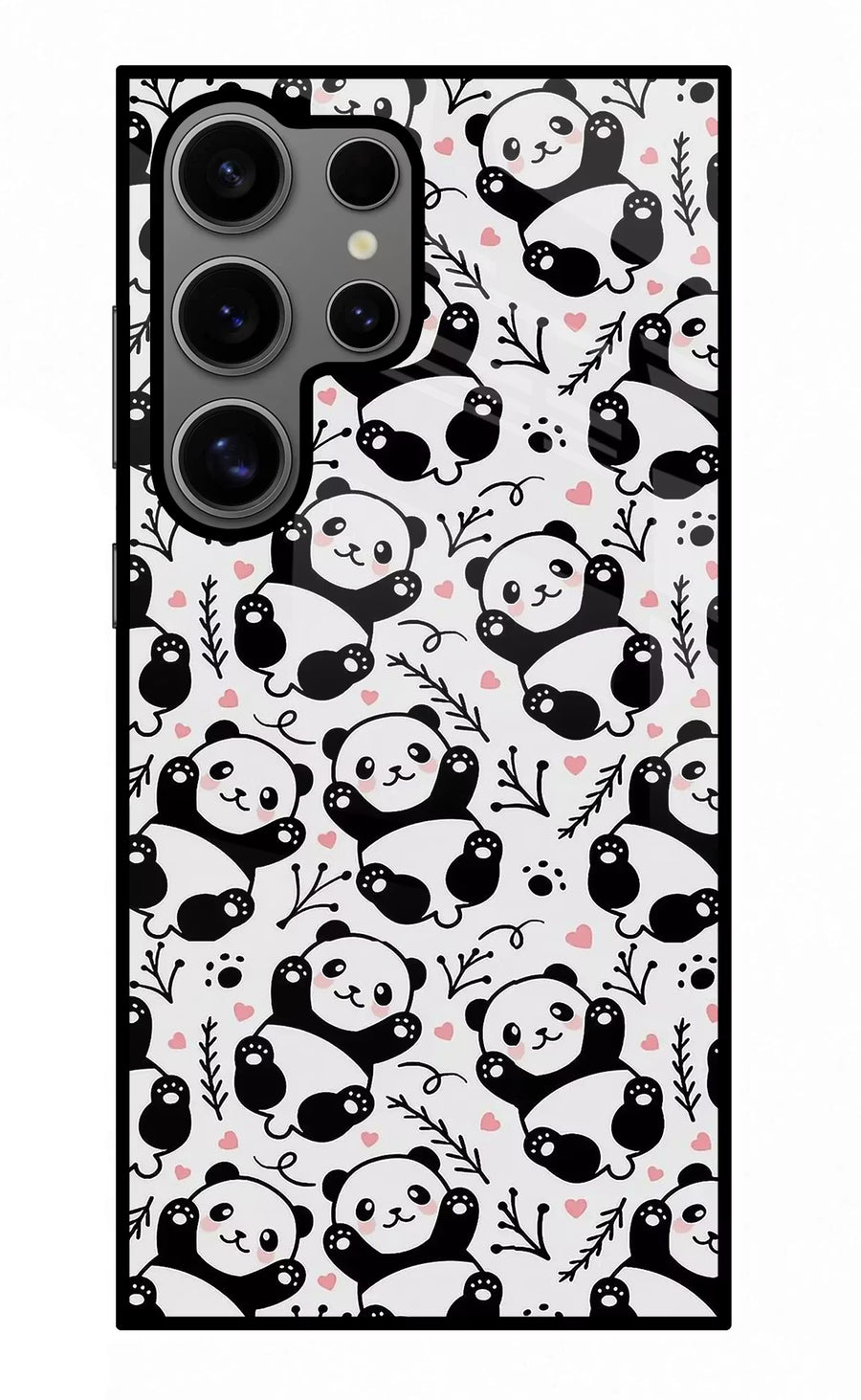 Cute Panda Samsung S24 Ultra Back Cover, Metal case