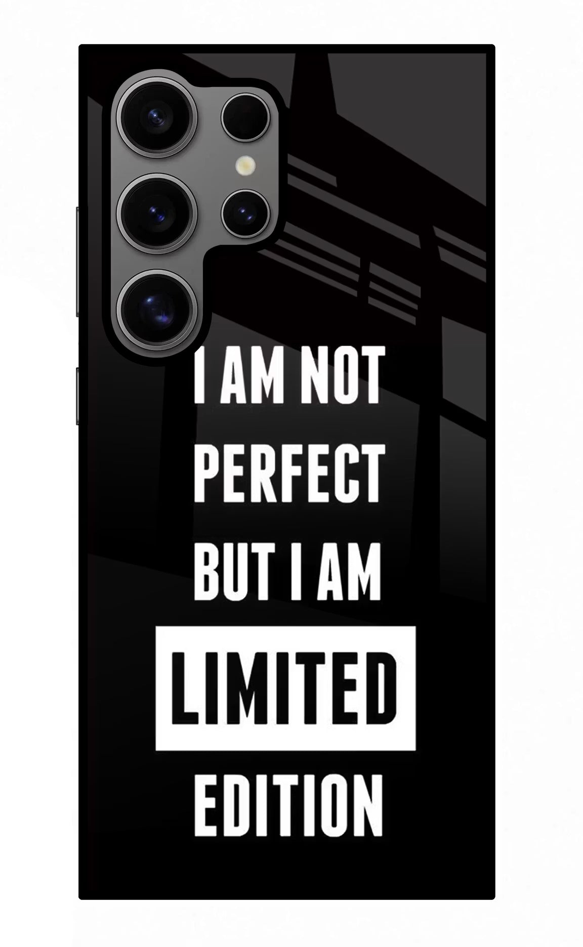 I Am Not Perfect But I Am Limited Edition Samsung S24 Ultra Glass Case Back Cover by Casekaro
