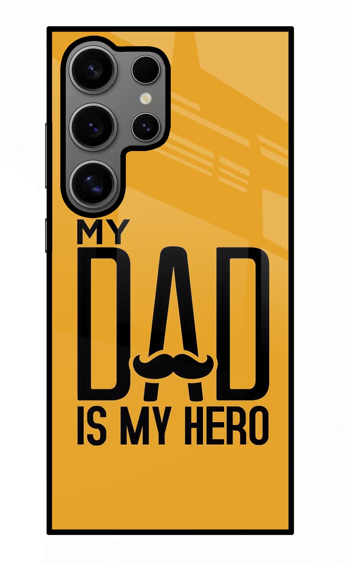 My Dad Is My Hero Samsung S24 Ultra Glass Case Back Cover by Casekaro
