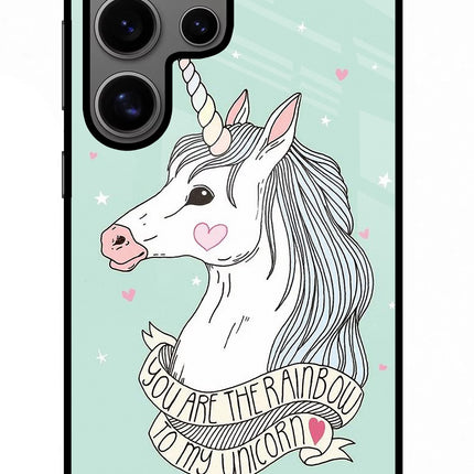 Unicorn Wallpaper Samsung S24 Ultra Glass Case Back Cover by Casekaro