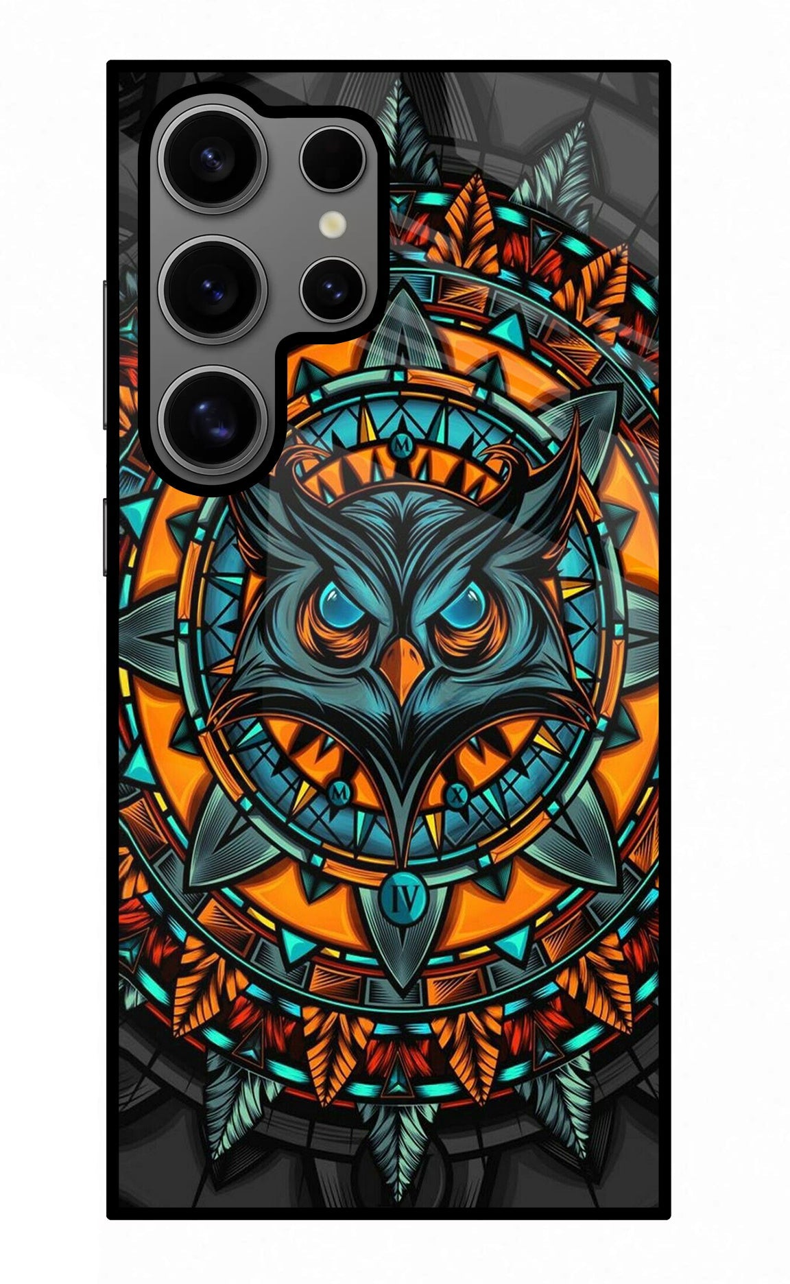 Angry Owl Art Samsung S24 Ultra Glass Case