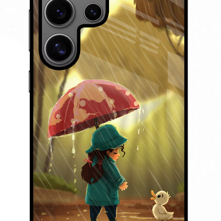 Rainy Day Samsung S24 Ultra Glass Case Back Cover by Casekaro