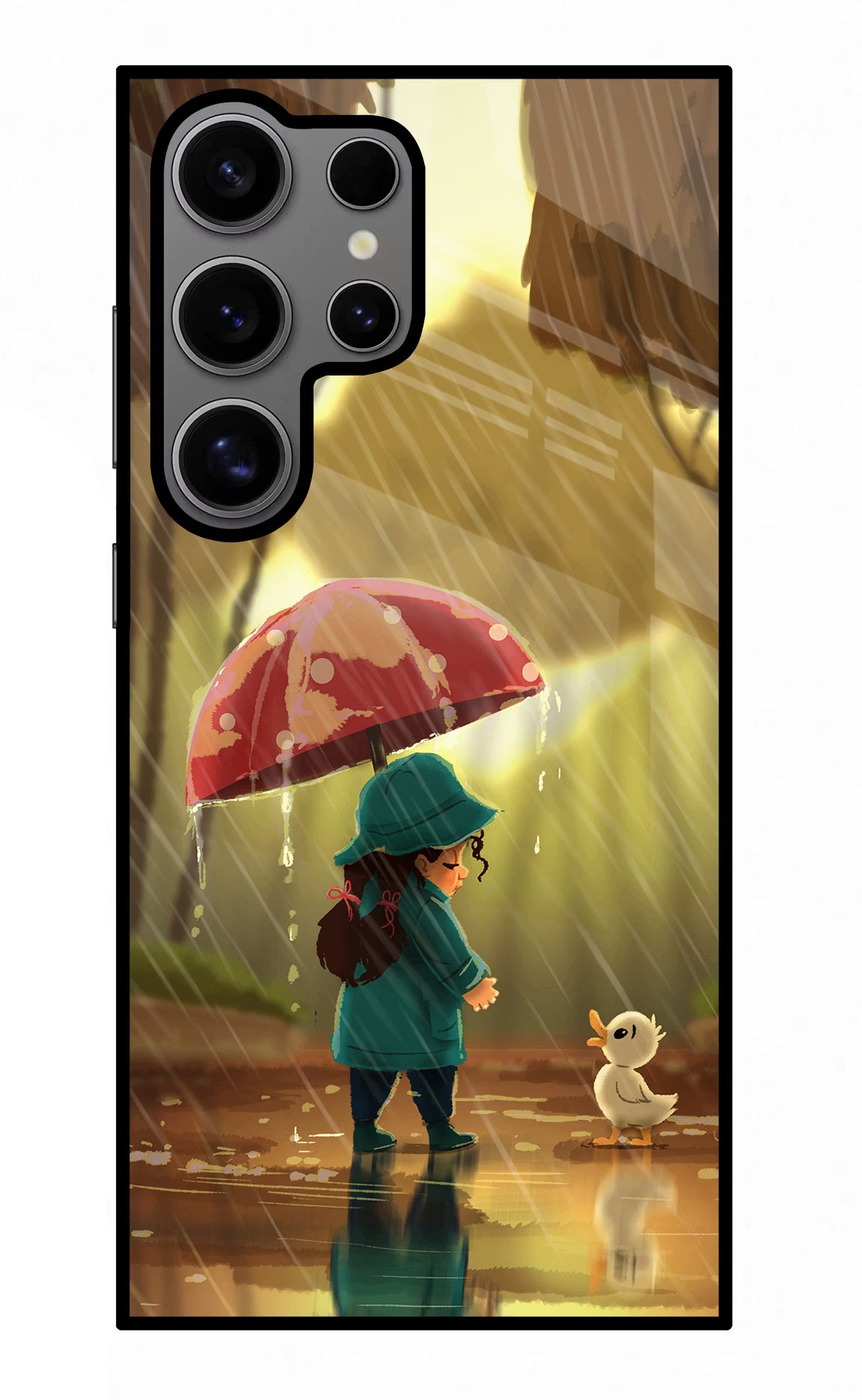 Rainy Day Samsung S24 Ultra Glass Case Back Cover by Casekaro