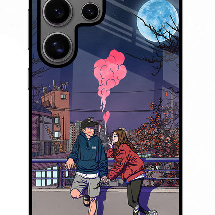 Chilling Couple Samsung S24 Ultra Glass Case