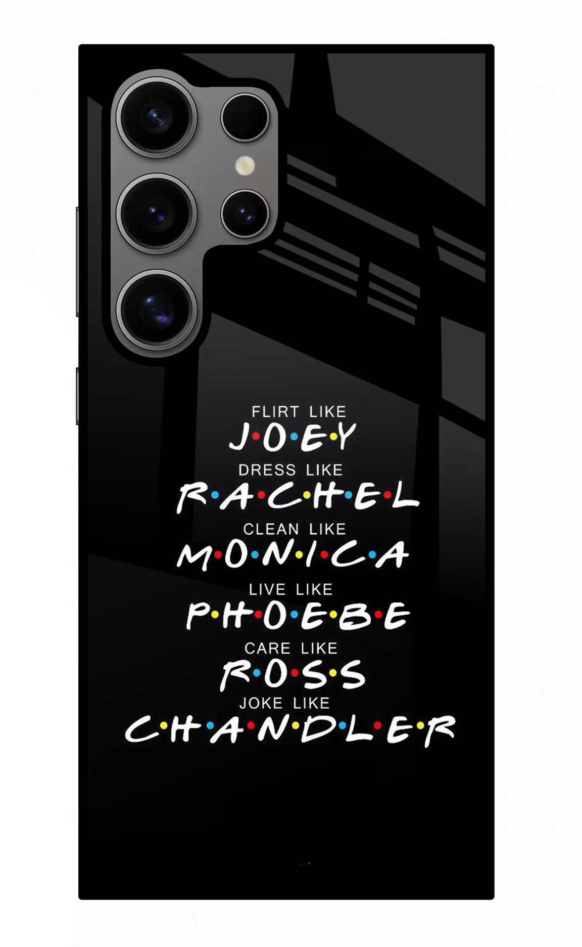 FRIENDS Character Samsung S24 Ultra Glass Case Back Cover by Casekaro