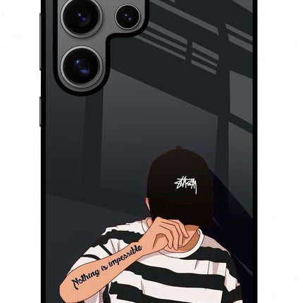 Aesthetic Boy Samsung S24 Ultra Glass Case Back Cover by Casekaro