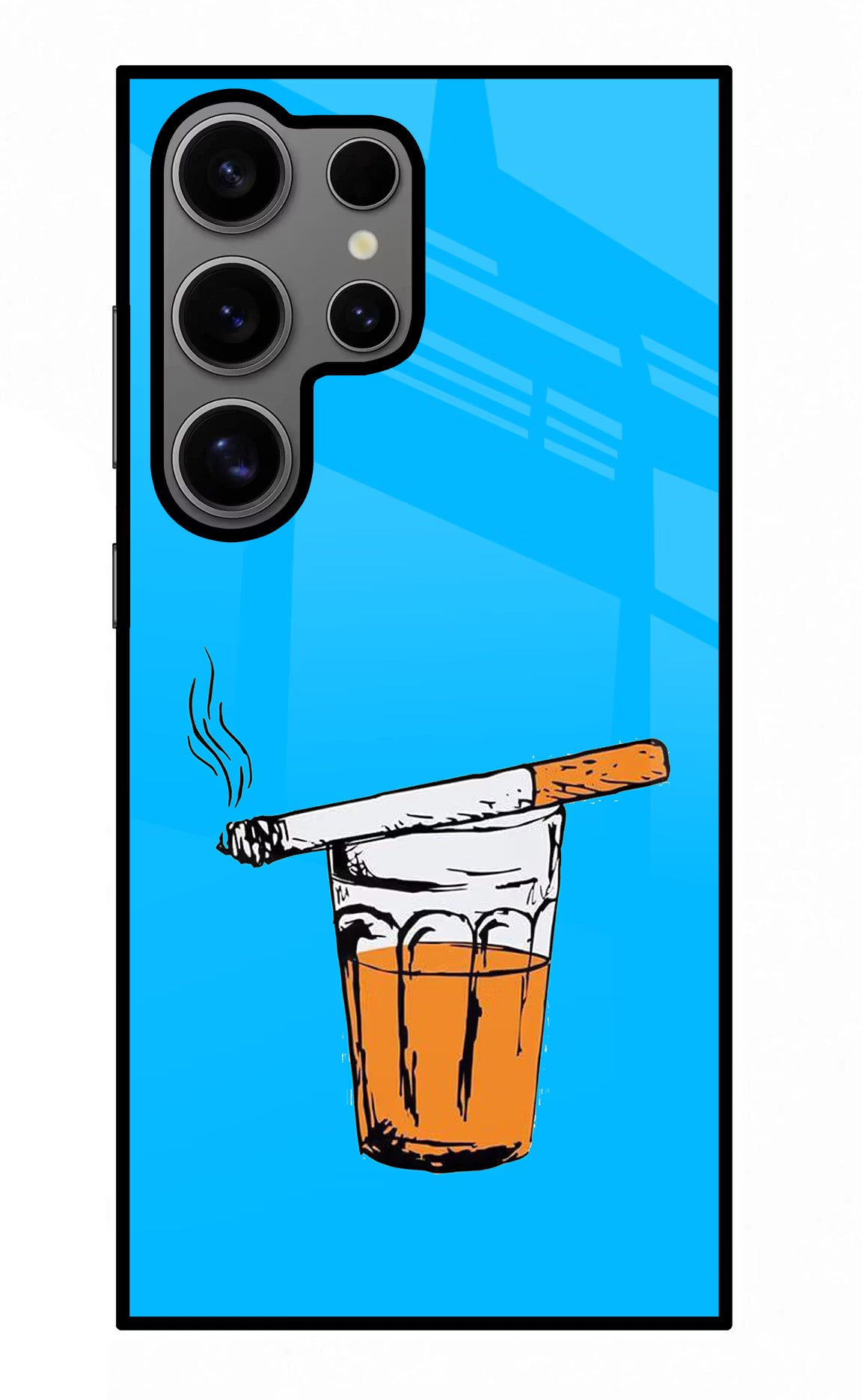 Chai Sutta Samsung S24 Ultra Glass Case Back Cover by Casekaro