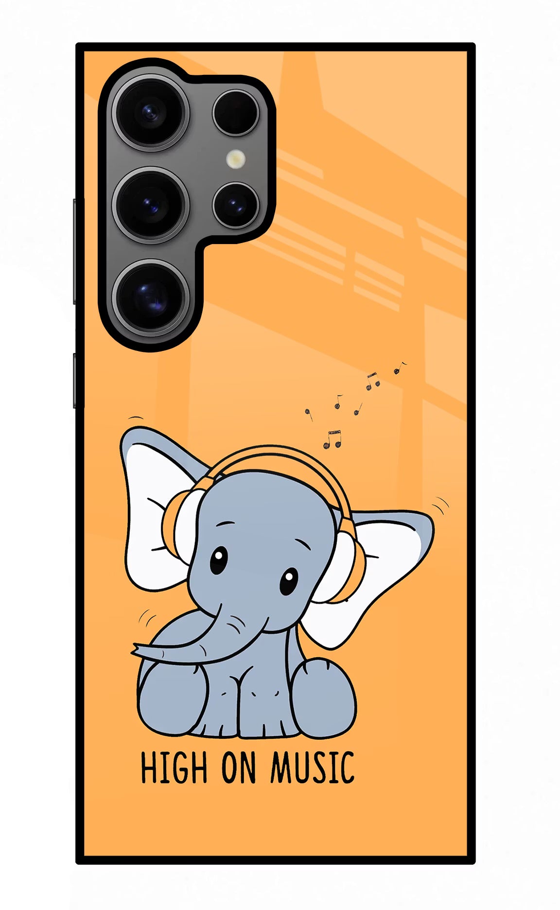High On Music Samsung S24 Ultra Glass Case Back Cover by Casekaro
