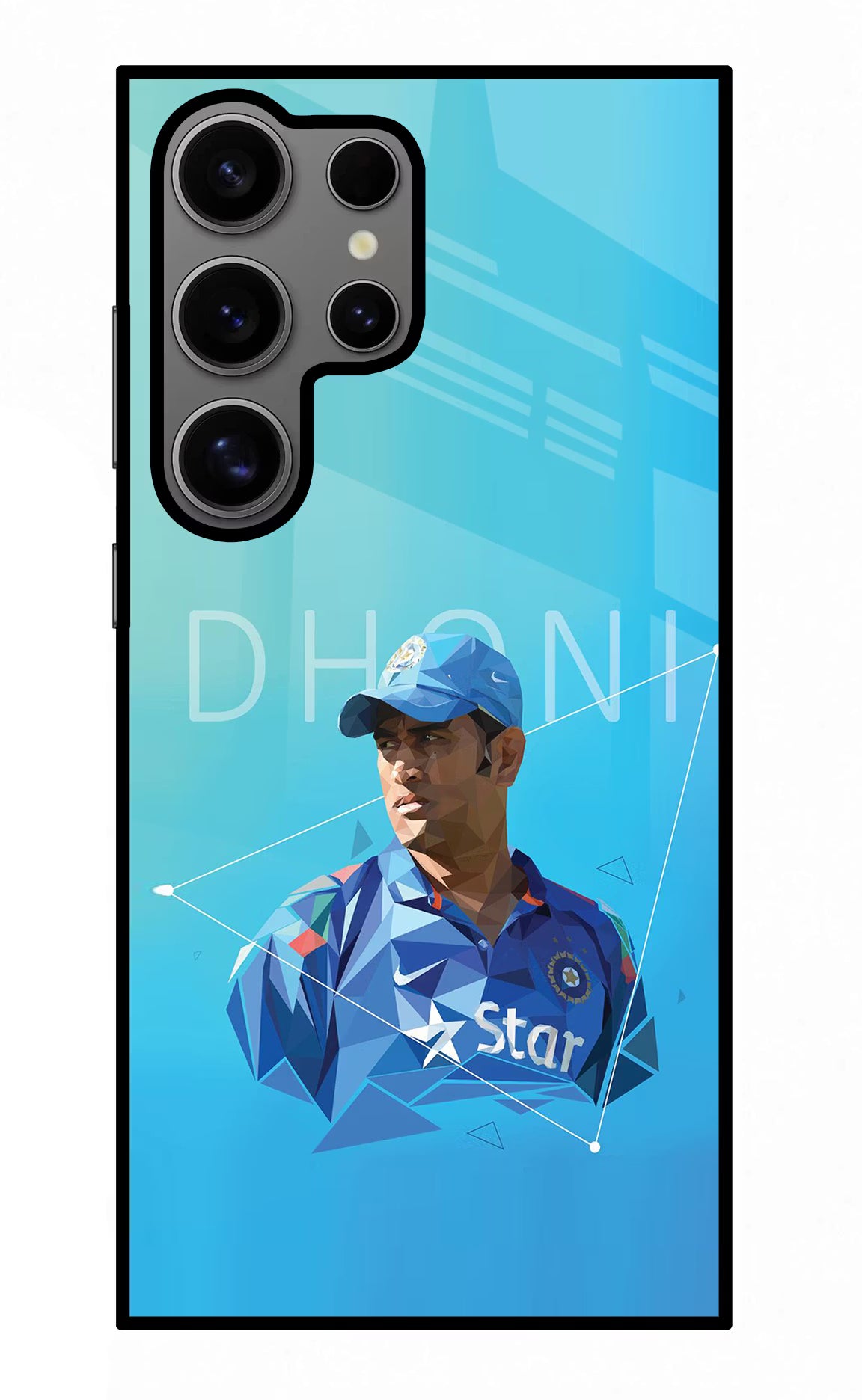 Dhoni Artwork Samsung S24 Ultra Glass Case Back Cover by Casekaro