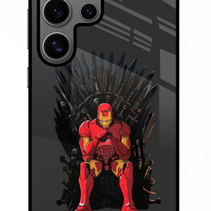 Ironman Throne Samsung S24 Ultra Glass Case Back Cover by Casekaro