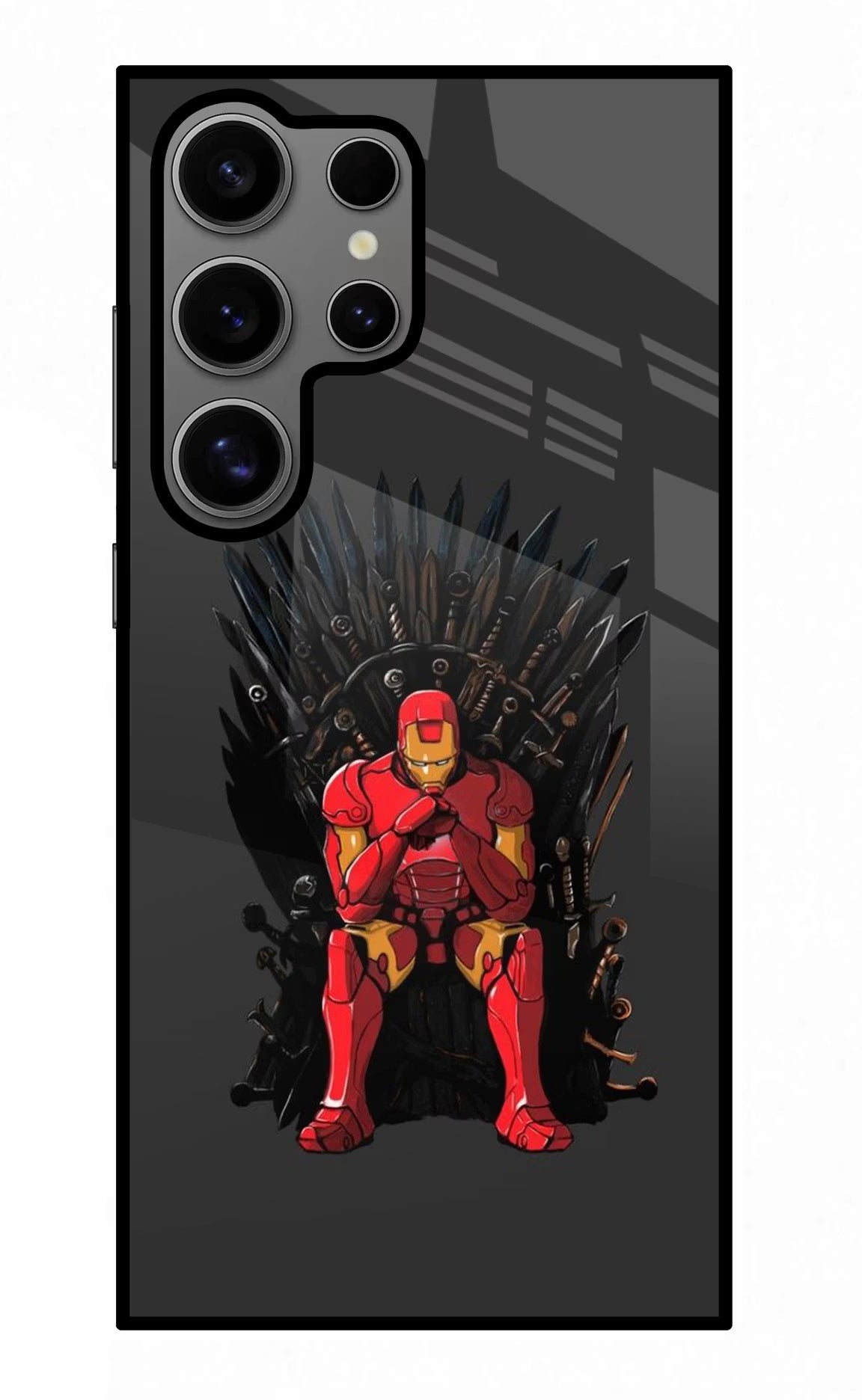 Ironman Throne Samsung S24 Ultra Glass Case Back Cover by Casekaro