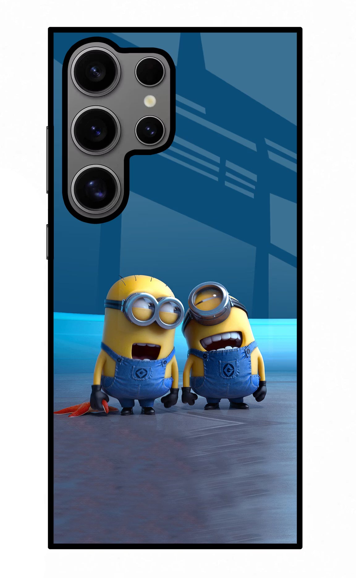 Minion Laughing Samsung S24 Ultra Glass Case Back Cover by Casekaro